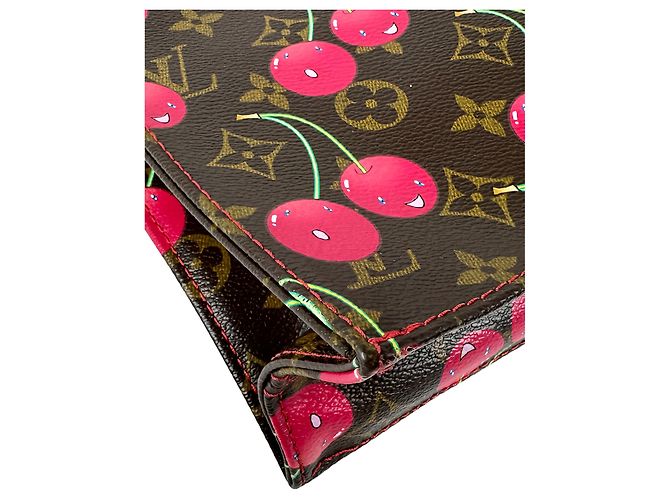 Louis Vuitton Brown Takashi Murakami Monogram Cerises Sac Plat - vista 10