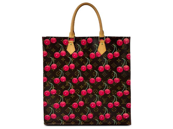 Louis Vuitton Brown Takashi Murakami Monogram Cerises Sac Plat - vista 2