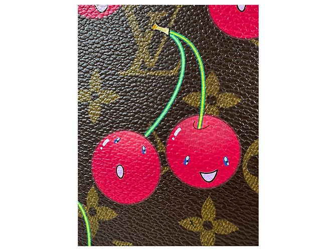 Louis Vuitton Brown Takashi Murakami Monogram Cerises Sac Plat - vista 7