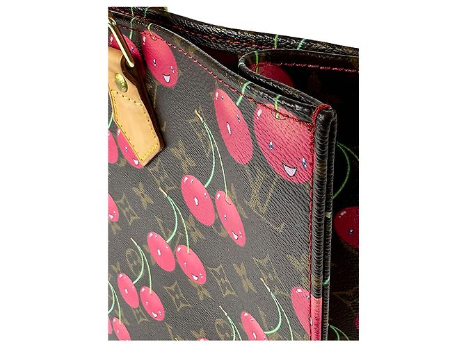 Louis Vuitton Brown Takashi Murakami Monogram Cerises Sac Plat - vista 8
