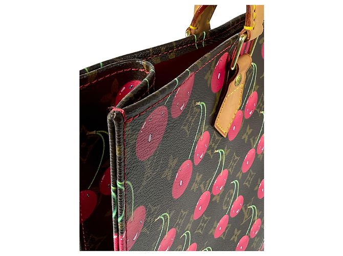 Louis Vuitton Brown Takashi Murakami Monogram Cerises Sac Plat - vista 9