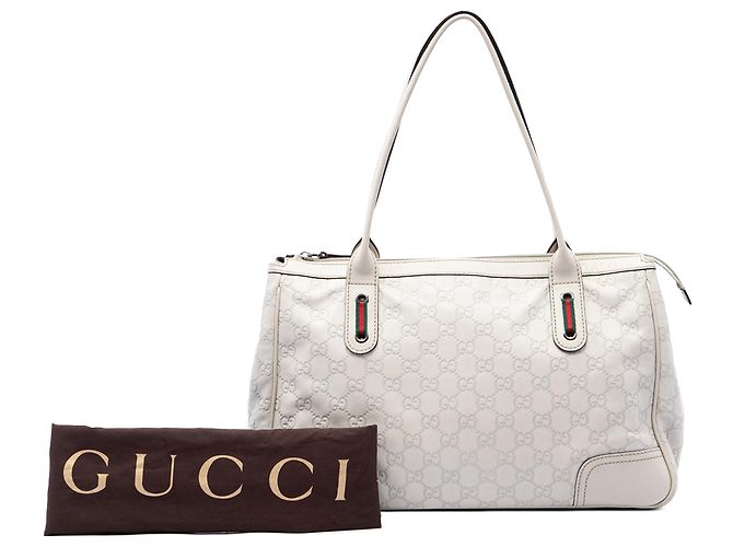 Borsa Tote Gucci White Guccissima Princy - vista 7