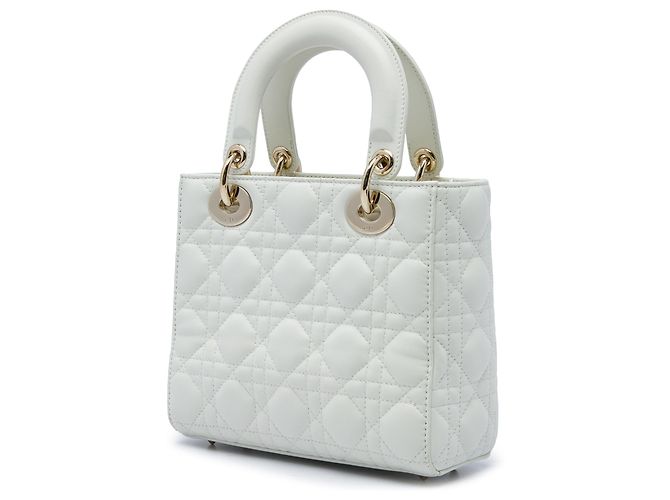 Dior White Small Lambskin Cannage My ABCDior Lady Dior - vista 2