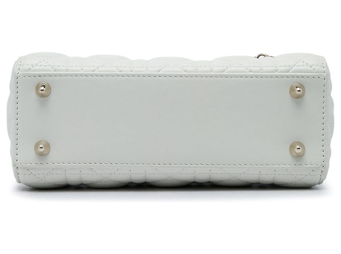 Dior White Small Lambskin Cannage My ABCDior Lady Dior - vista 3