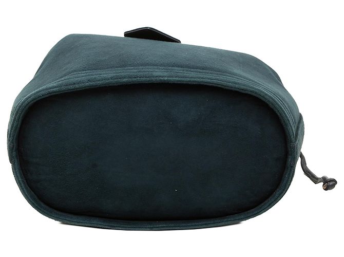 Autre Marque Borsa secchiello Saint Laurent in camoscio blu con medaglione - vista 3