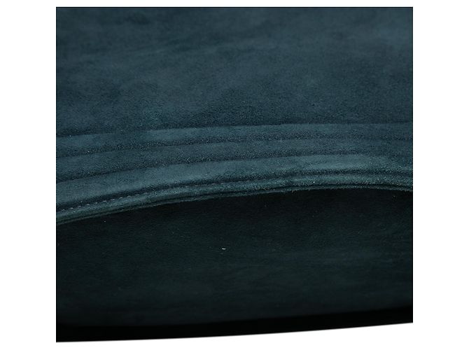 Autre Marque Borsa secchiello Saint Laurent in camoscio blu con medaglione - vista 6