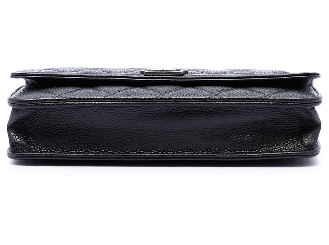 Chanel Black Quilted Caviar Boy Wallet on Chain - vista 3