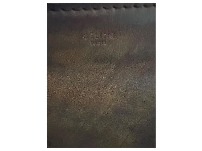 Céline Celine Borsa Triomphe Pochette in pelle marrone - vista 10