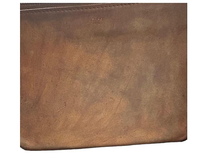 Céline Celine Borsa Triomphe Pochette in pelle marrone - vista 2
