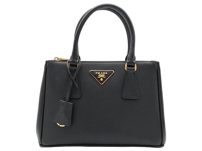 Borsa Prada Galleria in pelle Saffiano nera - vista 2