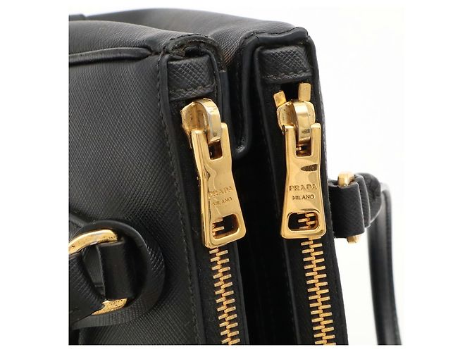 Borsa Prada Galleria in pelle Saffiano nera - vista 6