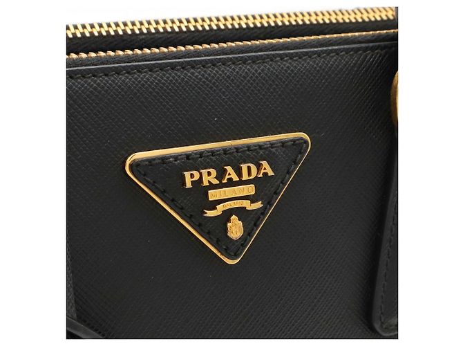 Borsa Prada Galleria in pelle Saffiano nera - vista 7
