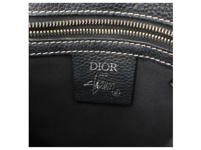 Borsa a tracolla in pelle Christian Dior x Shawn Stussy - vista 10