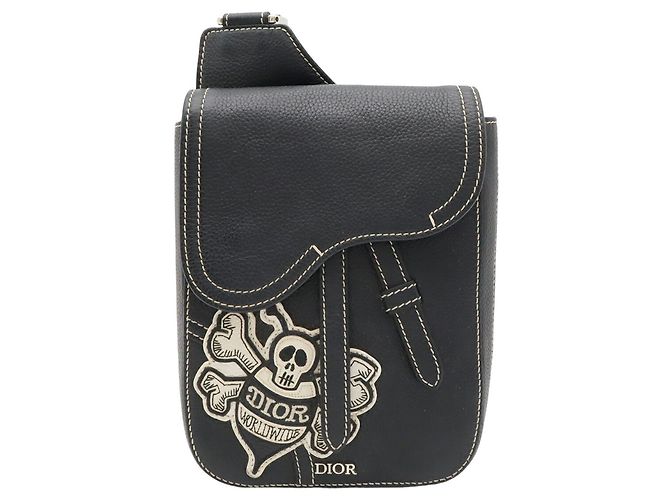 Borsa a tracolla in pelle Christian Dior x Shawn Stussy - vista 2