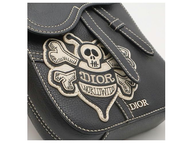 Borsa a tracolla in pelle Christian Dior x Shawn Stussy - vista 8