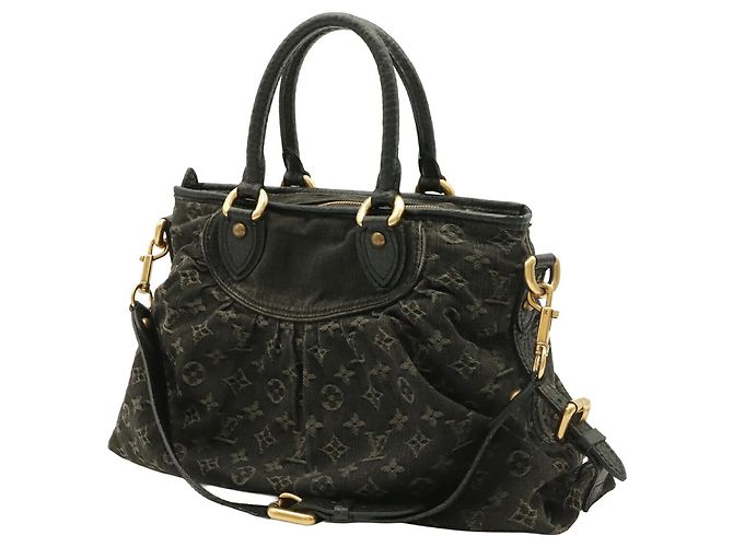Borsa Tote Louis Vuitton Monogram Denim Neo Cavi MM - vista 3