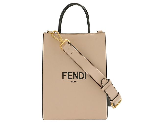 Borsa a mano Fendi in pelle nera e rosa - vista 2