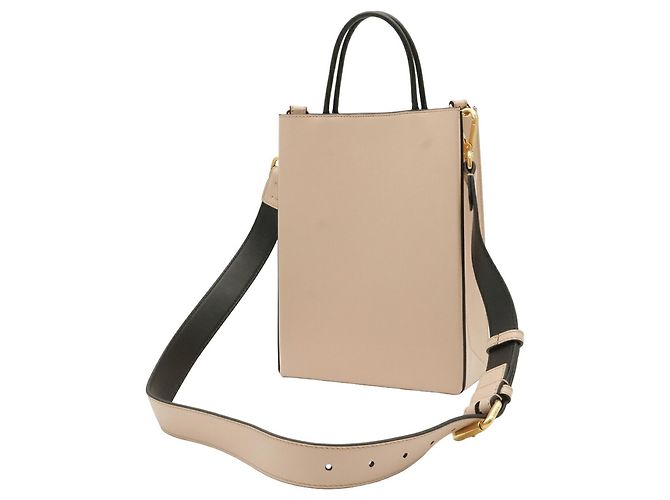Borsa a mano Fendi in pelle nera e rosa - vista 3