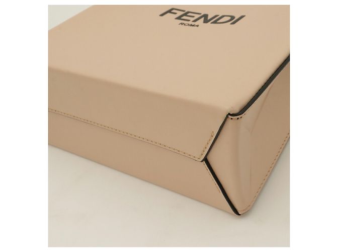 Borsa a mano Fendi in pelle nera e rosa - vista 4