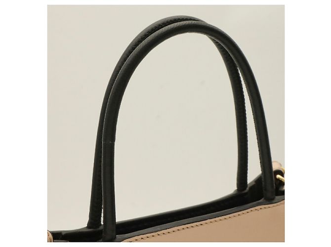 Borsa a mano Fendi in pelle nera e rosa - vista 7