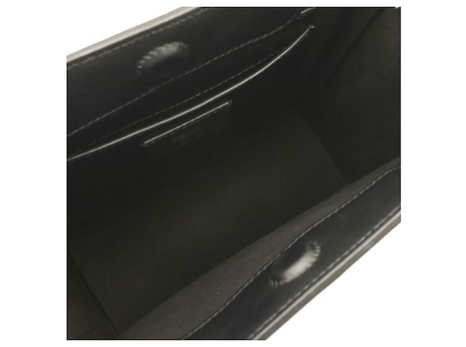 Borsa a mano Fendi in pelle nera e rosa - vista 9