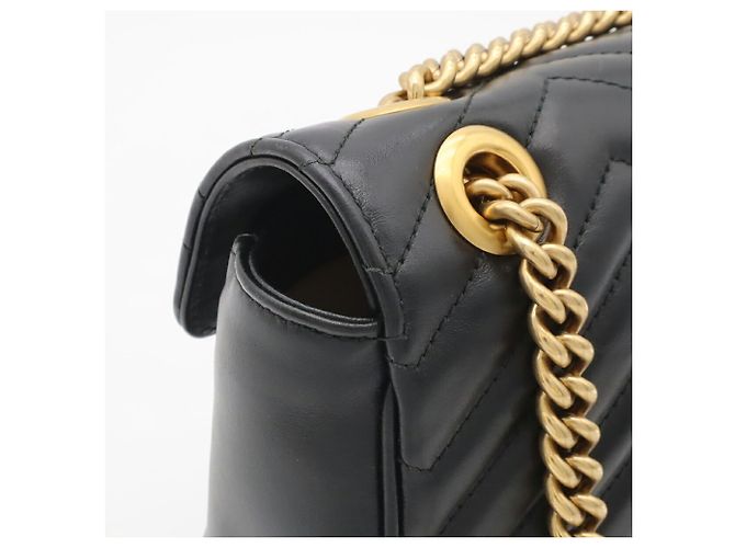 Borsa a spalla con catena GUCCI GG Marmont - vista 5