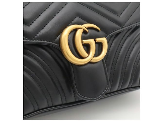 Borsa a spalla con catena GUCCI GG Marmont - vista 9