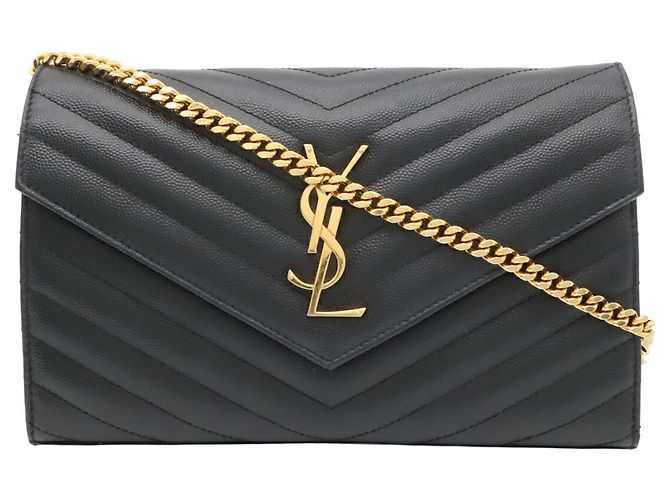 Borsa a tracolla Yves Saint Laurent Cassandra con catena - vista 2