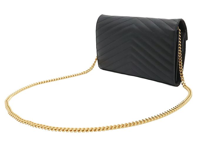 Borsa a tracolla Yves Saint Laurent Cassandra con catena - vista 3