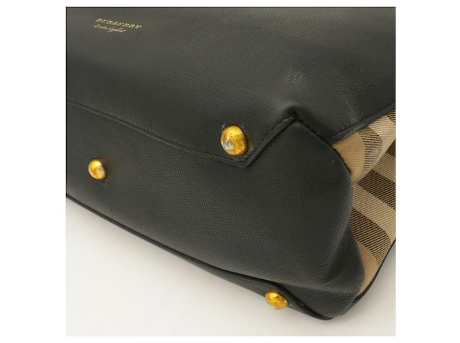 Borsa BURBERRY House Check Side - vista 4