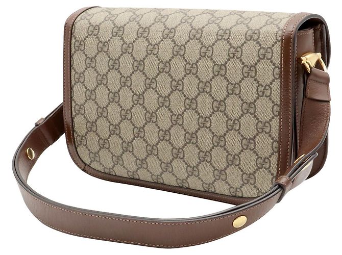 Borsa a tracolla Gucci Horsebit 1955 GG Supreme - vista 3