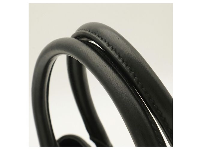 Borsa a mano Prada in nylon nero e pelle - vista 5