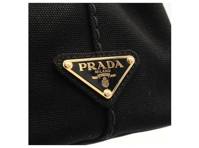 Borsa Tote Prada Canapa in Nero - vista 7
