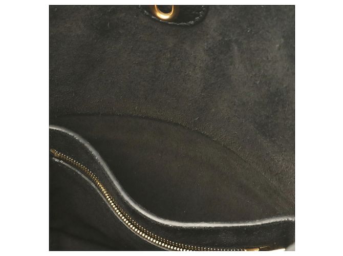 Céline Borsa a tracolla Celine Sangle Bucket Small - Pelle nera - vista 9