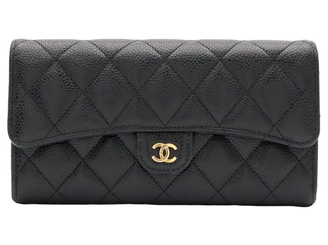 Cartera larga bifold Chanel Matelassé Black - vista 2