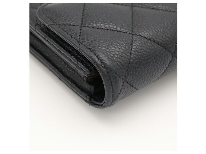 Cartera larga bifold Chanel Matelassé Black - vista 4