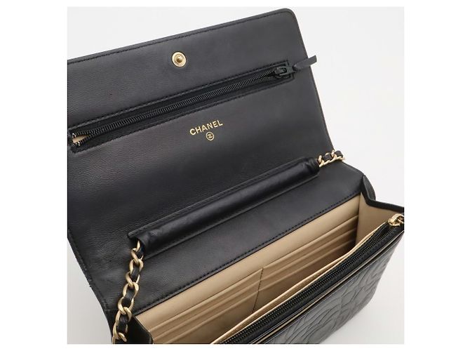 Borsa a tracolla con catena CHANEL Camellia Coco Mark Wallet - vista 7