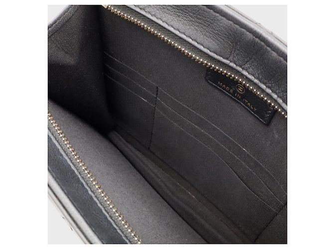 Borsa a tracolla con catena CHANEL in pelle matelassé nera - vista 9