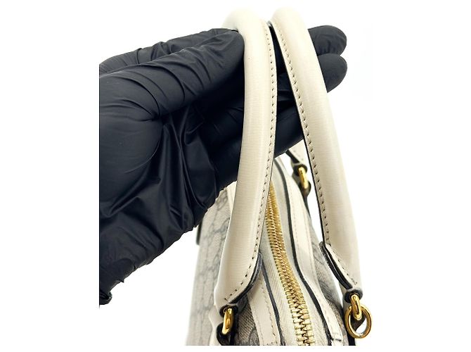 Gucci Horsebit 1955 Top Handle GG Coated Canvas with Leather Small - vista 7
