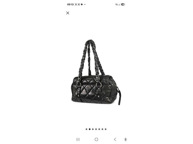 Borsa Chanel in pelle nera - vista 3