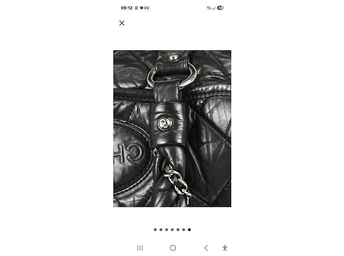 Borsa Chanel in pelle nera - vista 5