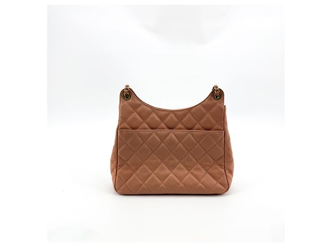 Chanel Wavy CC Hobo Quilted Caviar Small - vista 2