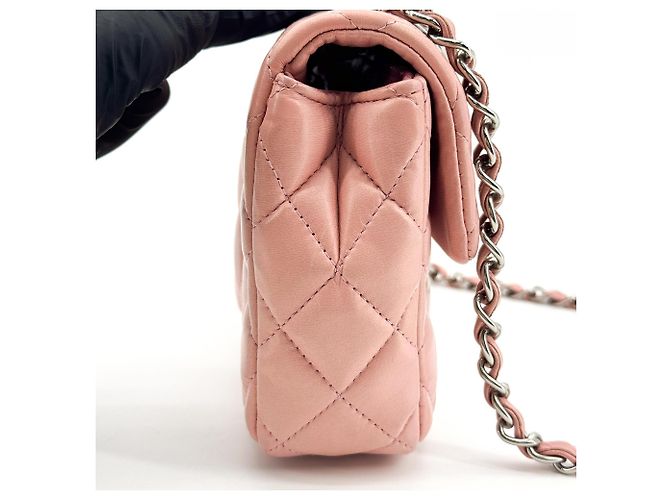 Chanel Classic Single Flap Quilted Lambskin East West - vista 5