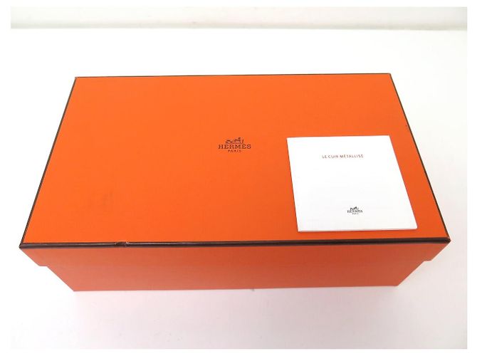 Hermès NUOVI SANDALI HERMES BEACH H202183Z 40 PELLE NERA E ORO ROSA - vista 11