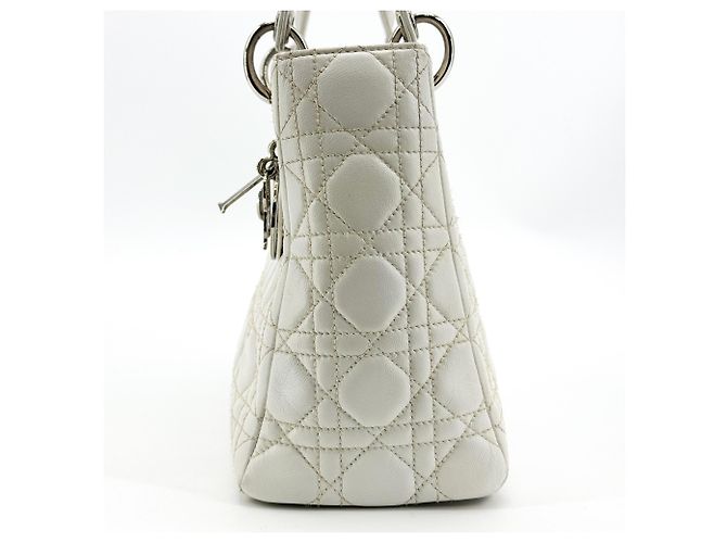 Christian Dior Lady Dior Mini in pelle di vitello martellata - vista 3