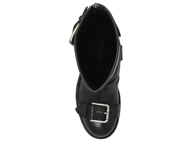 Dolce & Gabbana Lederstiefeletten Schwarz - Ansicht 3