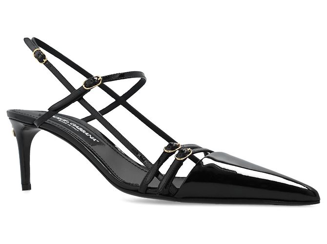 Dolce & Gabbana Schwarze Lackleder Pumps - Ansicht 2