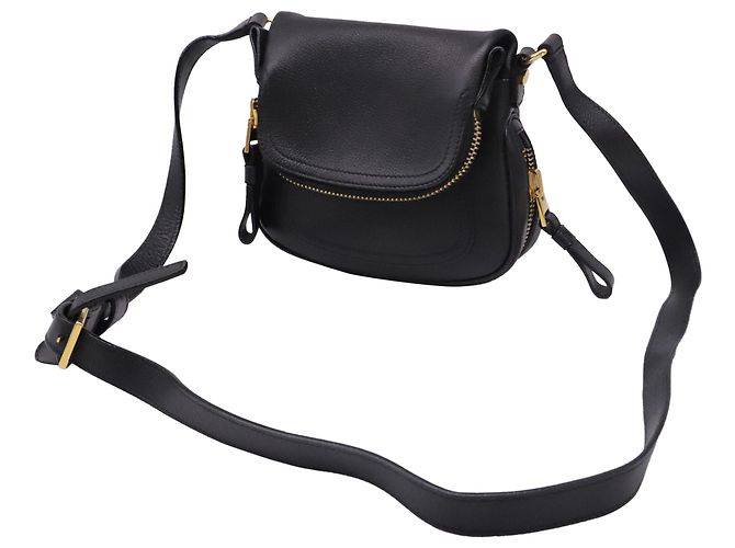 Borsa a tracolla Mini Jennifer Tom Ford in pelle nera - vista 2
