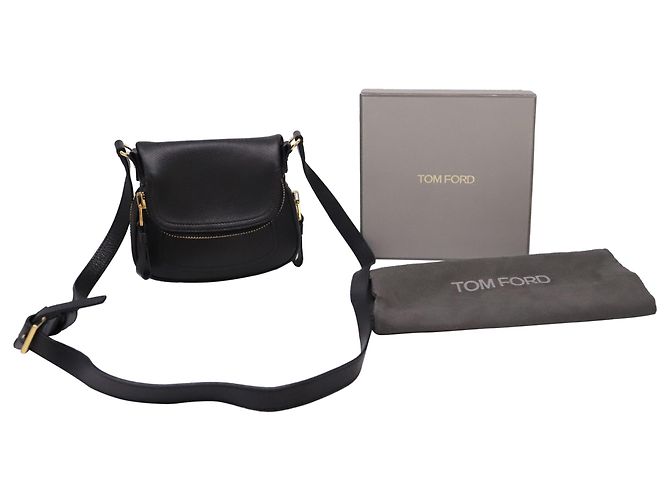 Borsa a tracolla Mini Jennifer Tom Ford in pelle nera - vista 5
