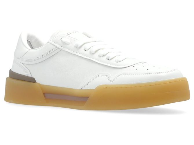 Baskets Dolce & Gabbana Logo en cuir blanc - vue 2